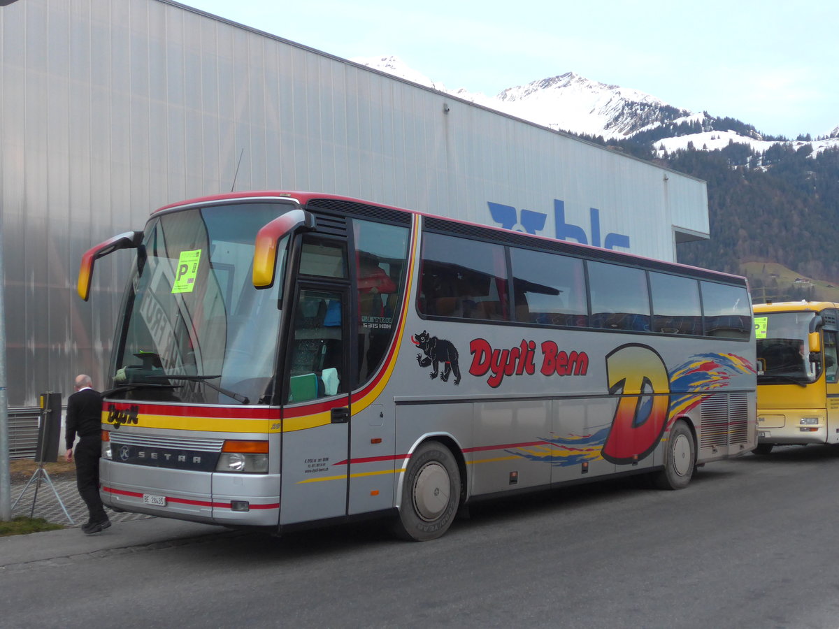 (187'692) - Dysli, Bern - Nr. 28/BE 28'435 - Setra am 7. Januar 2018 beim Bahnhof Frutigen