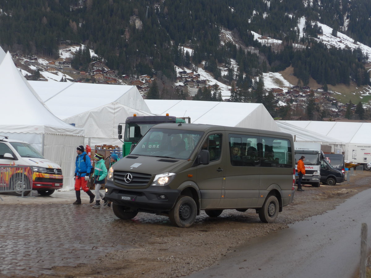 (187'730) - Schweizer Armee - M+21'379 - Mercedes am 7. Januar 2018 in Adelboden, Weltcup