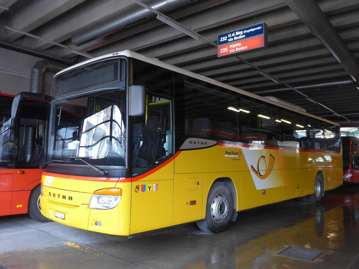 (187'757) - AVG Meiringen - Nr. 73/BE 171'453 - Setra am 7. Januar 2018 in Adelboden, Busstation (Einsatz AFA)