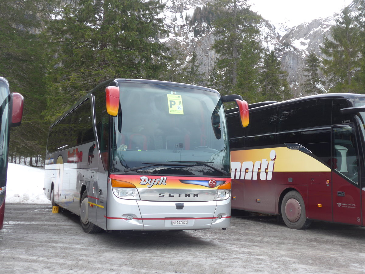 (187'771) - Dysli, Bern - Nr. 22/BE 107'820 - Setra am 7. Januar 2018 in Adelboden, Unter dem Birg