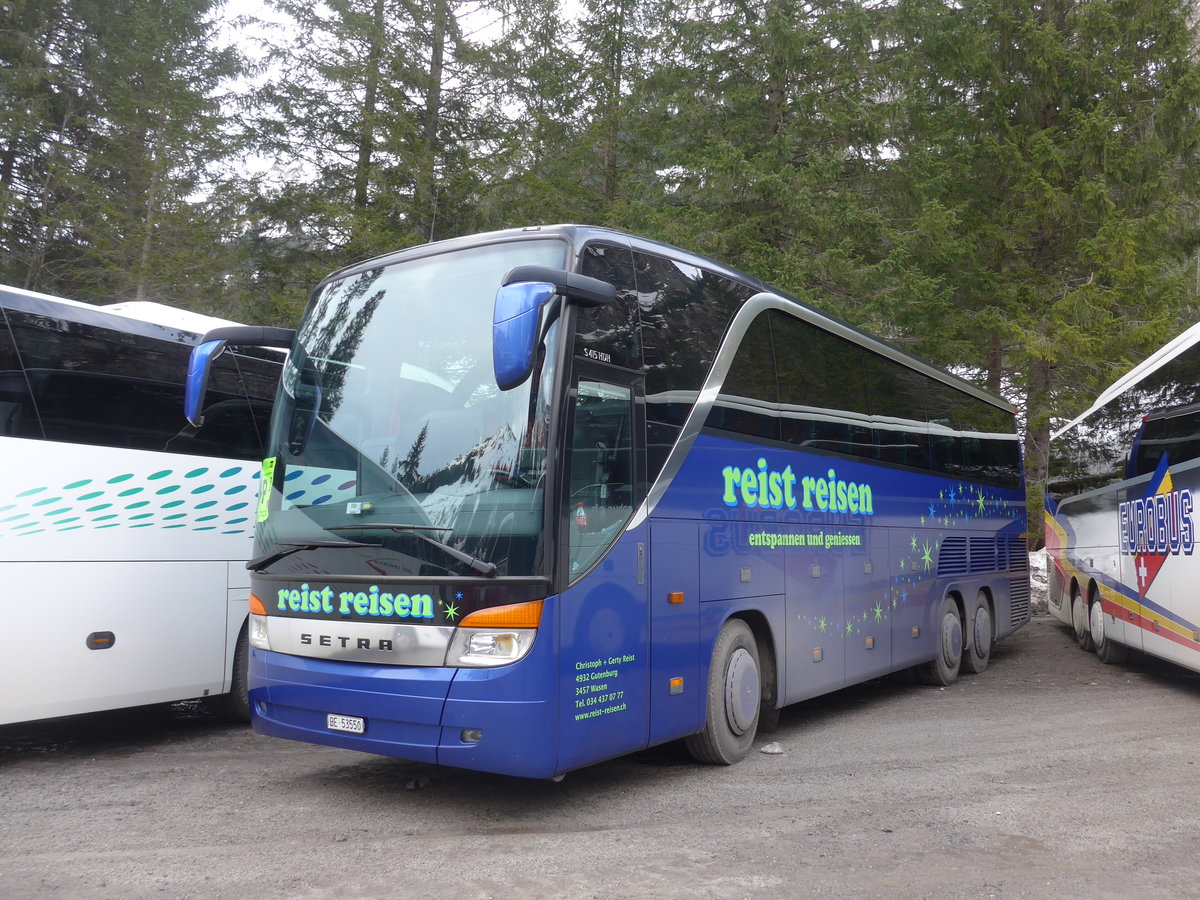 (187'831) - Reist, Gutenburg - BE 53'550 - Setra am 7. Januar 2018 in Adelboden, Unter dem Birg