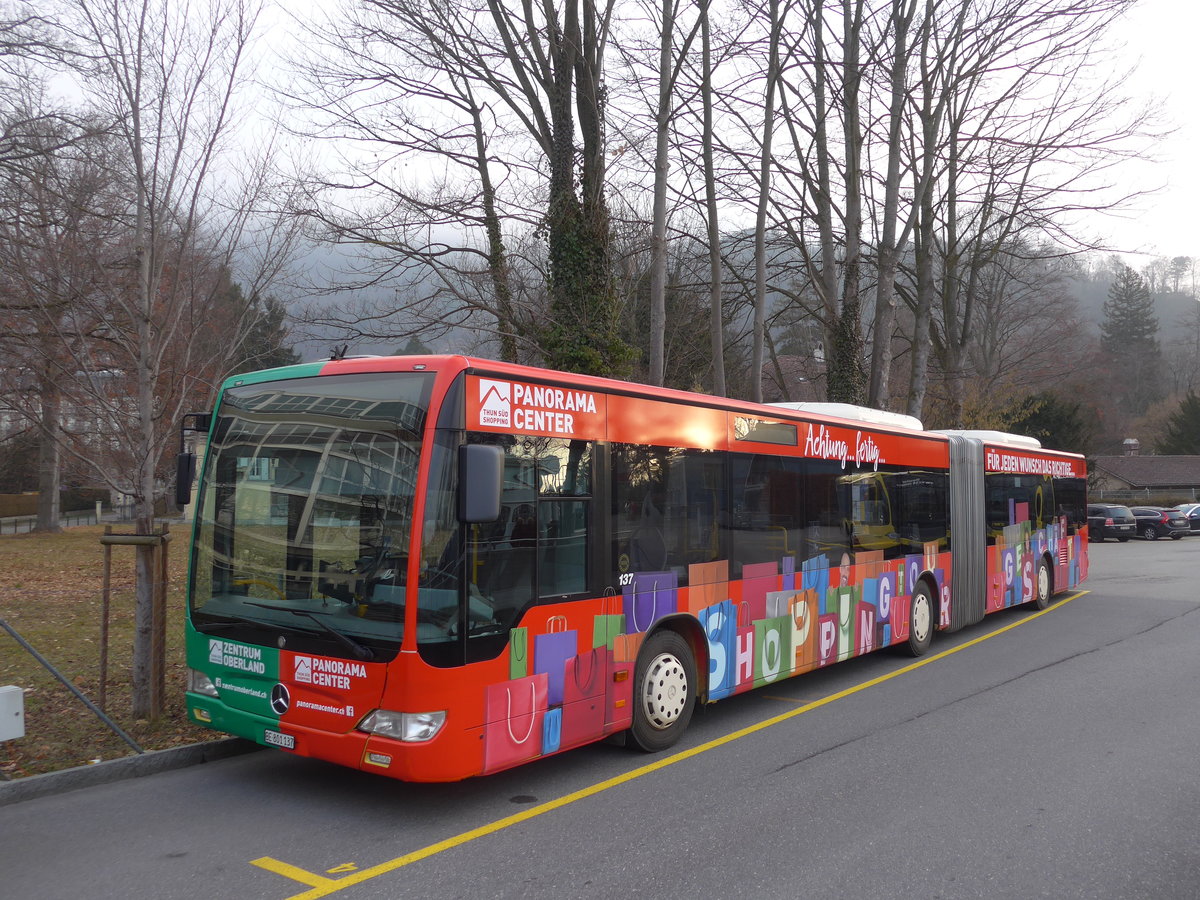 (187'968) - STI Thun - Nr. 137/BE 801'137 - Mercedes am 15. Januar 2018 bei der Schifflndte Thun