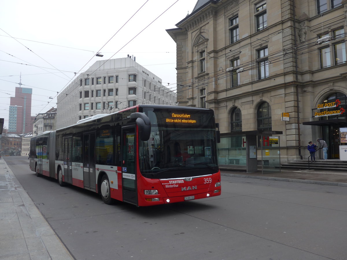 (188'326) - SW Winterthur - Nr. 359/ZH 886'359 - MAN am 8. Februar 2018 beim Hauptbahnhof Winterthur