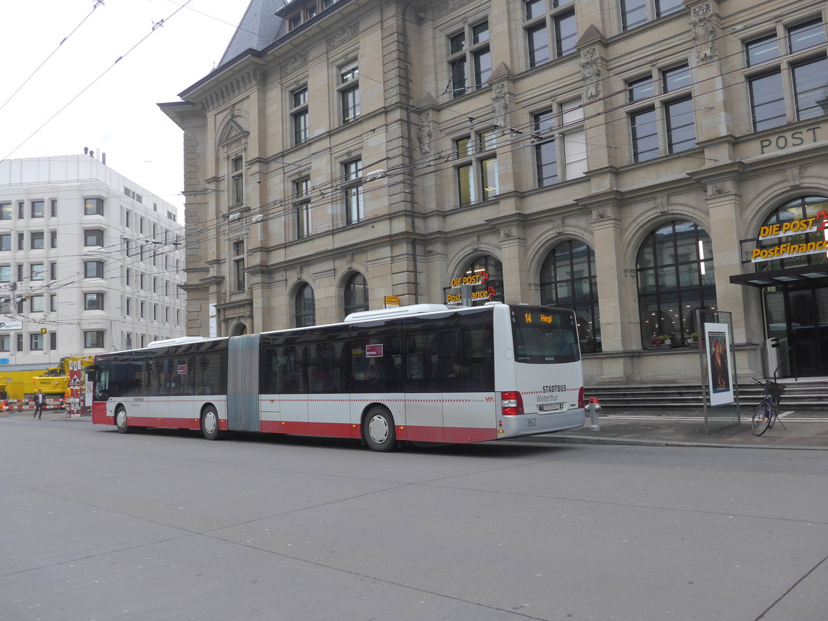 (188'348) - SW Winterthur - Nr. 362/ZH 515'362 - MAN am 8. Februar 2018 beim Hauptbahnhof Winterthur