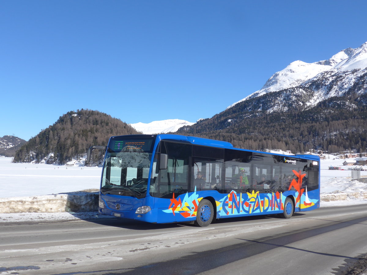 (188'538) - SBC Chur - Nr. 109/GR 100'109 - Mercedes am 13. Februar 2018 in Silvaplana, Kreisel Mitte