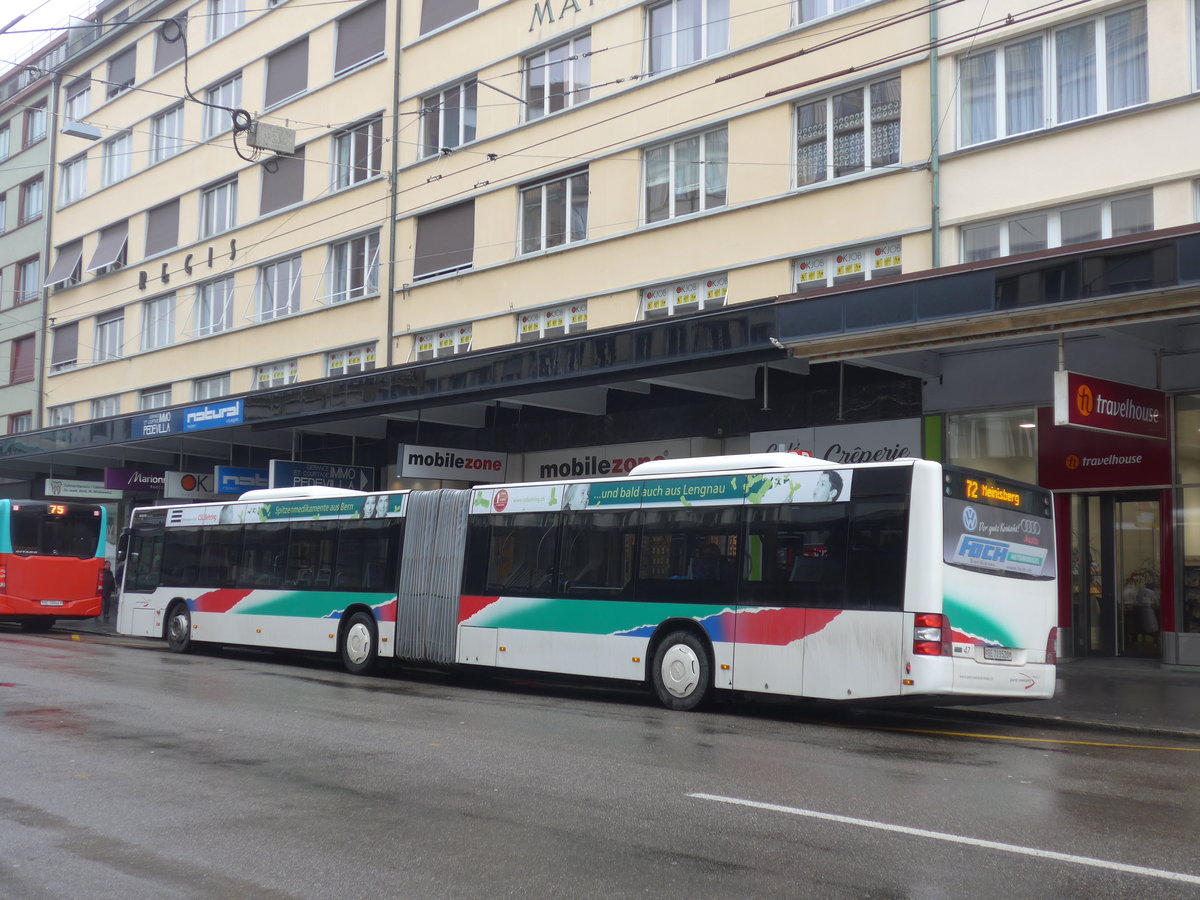 (188'688) - ASm Langenthal - Nr. 47/BE 703'520 - MAN am 15. Februar 2018 beim Bahnhof Biel