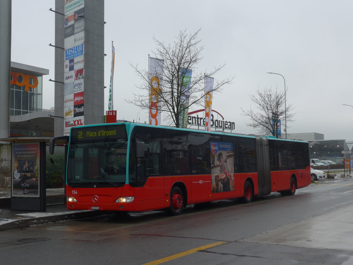 (188'737) - VB Biel - Nr. 154/BE 653'154 - Mercedes am 15. Februar 2018 in Biel, Centre Boujean