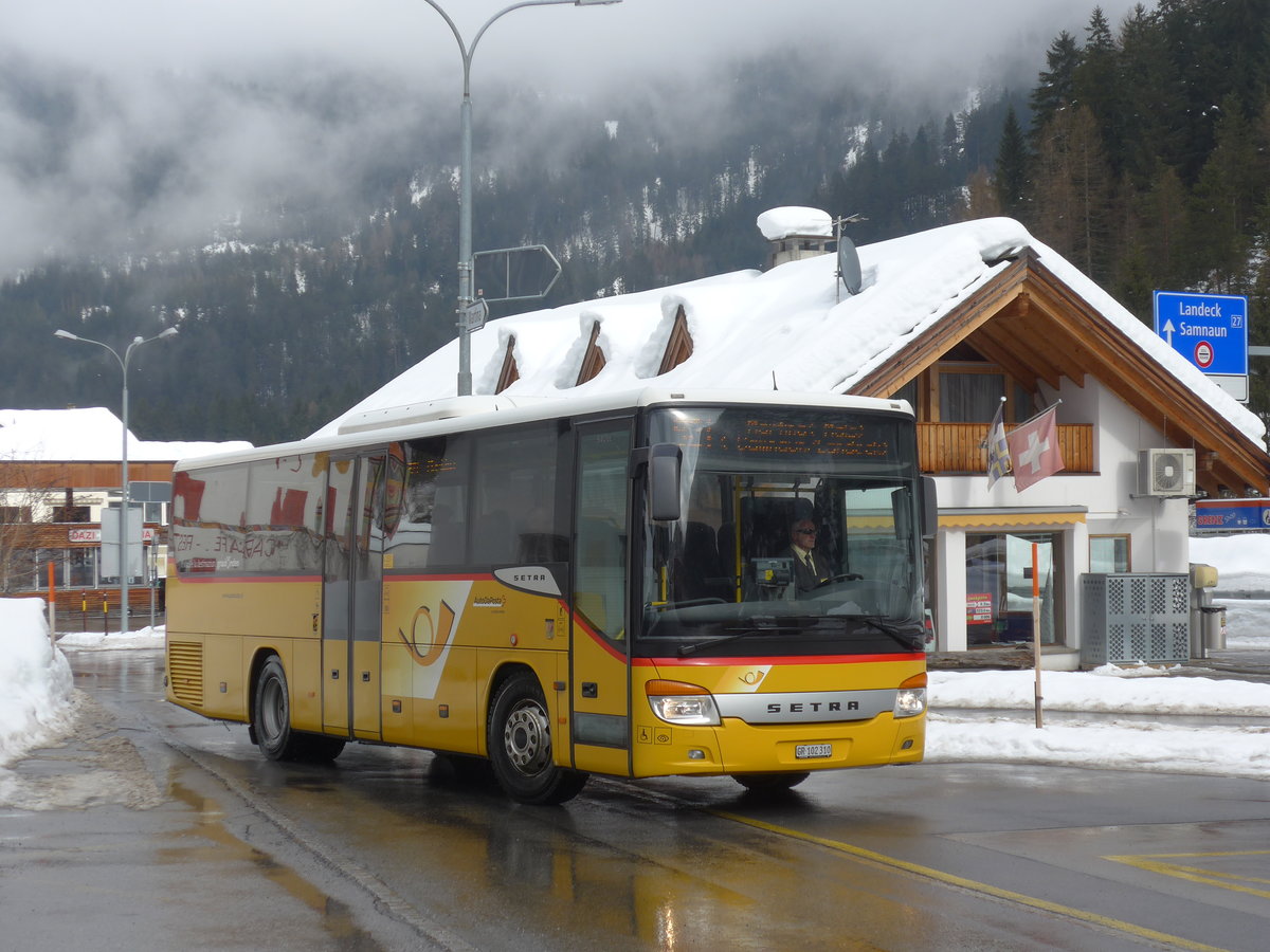 (188'805) - PostAuto Graubnden - GR 102'310 - Setra am 16. Februar 2018 in Martina, Cunfin