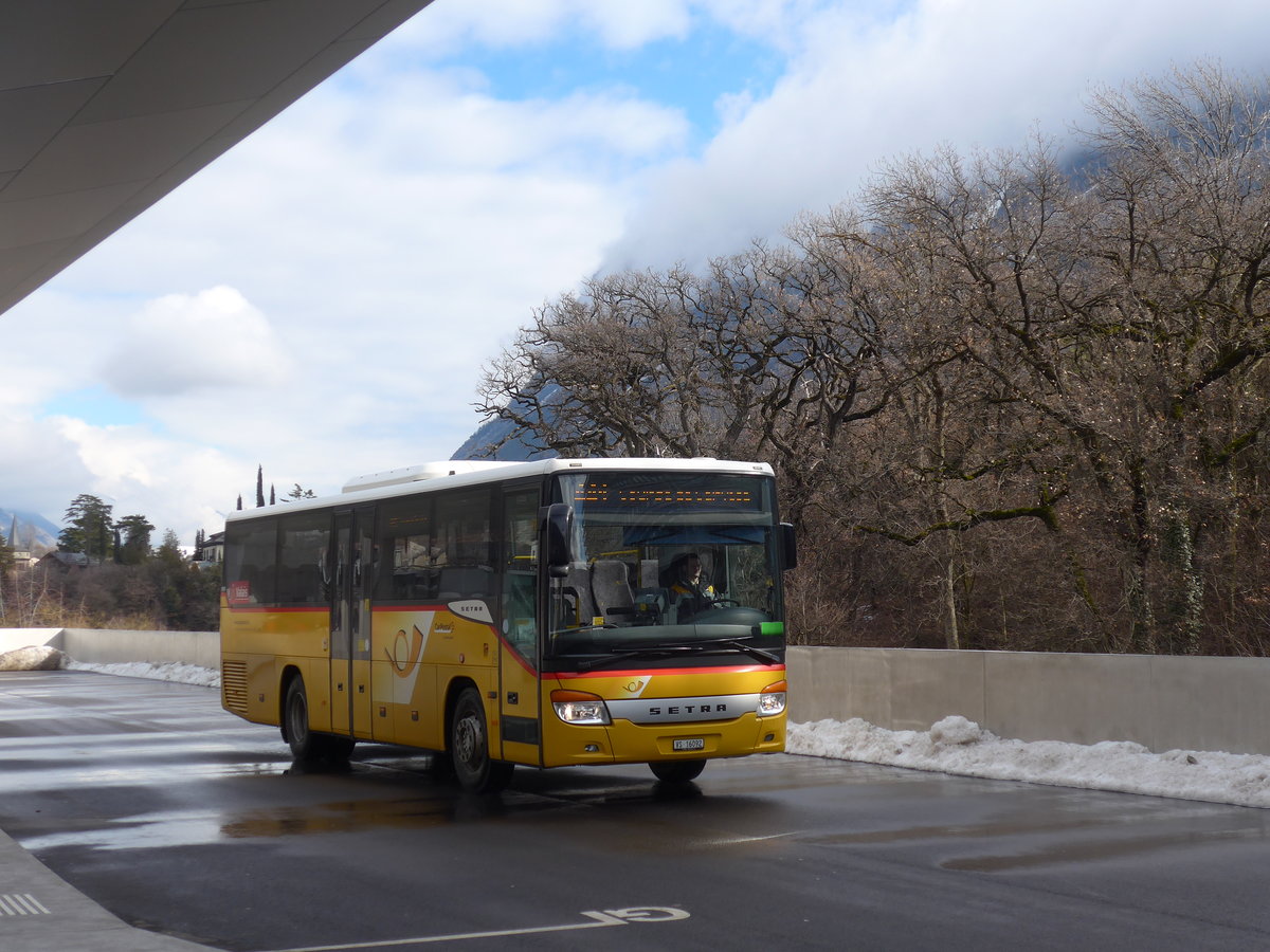 (188'892) - TSAR, Sierre - VS 16'092 - Setra (ex Pfammatter, Sierre) am 18. Februar 2018 in Sierre, Busbahnhof