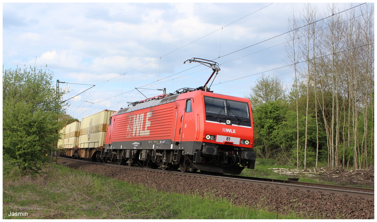 189 801 mit Warsteinerzug am 08.05.15 bei Bernhards