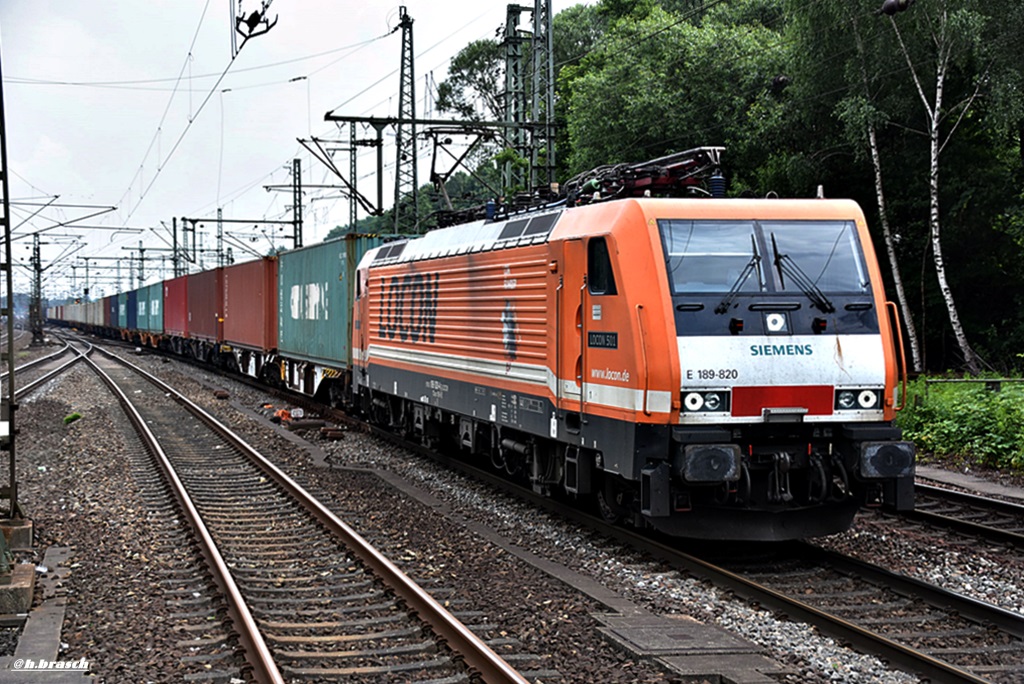 189 820 isz mit einen kastenzug durch hh-harburg gefahren,16.06.16