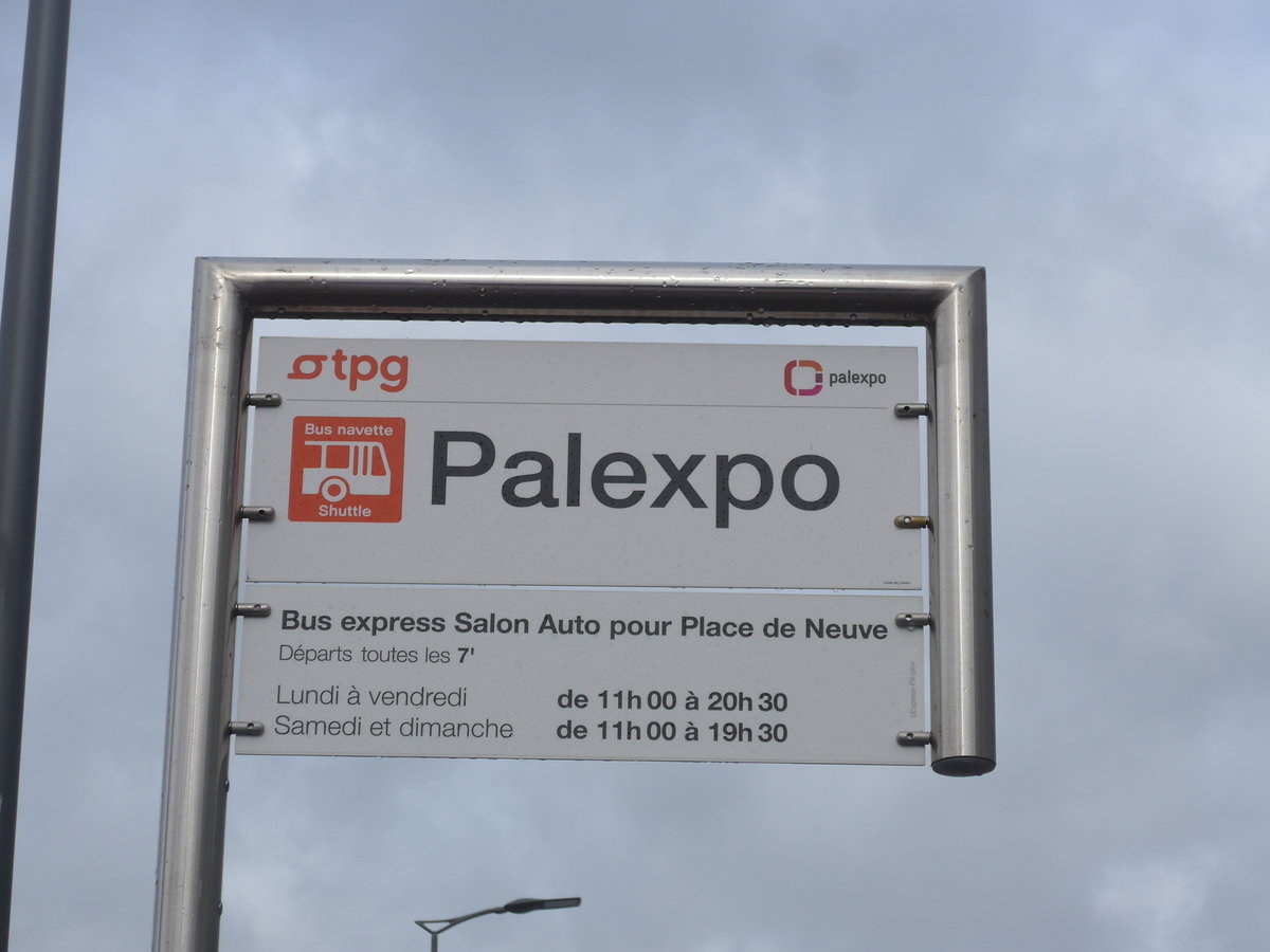 (189'209) - TPG-Haltestelle - Gen�ve, Palexpo - am 12. M�rz 2018