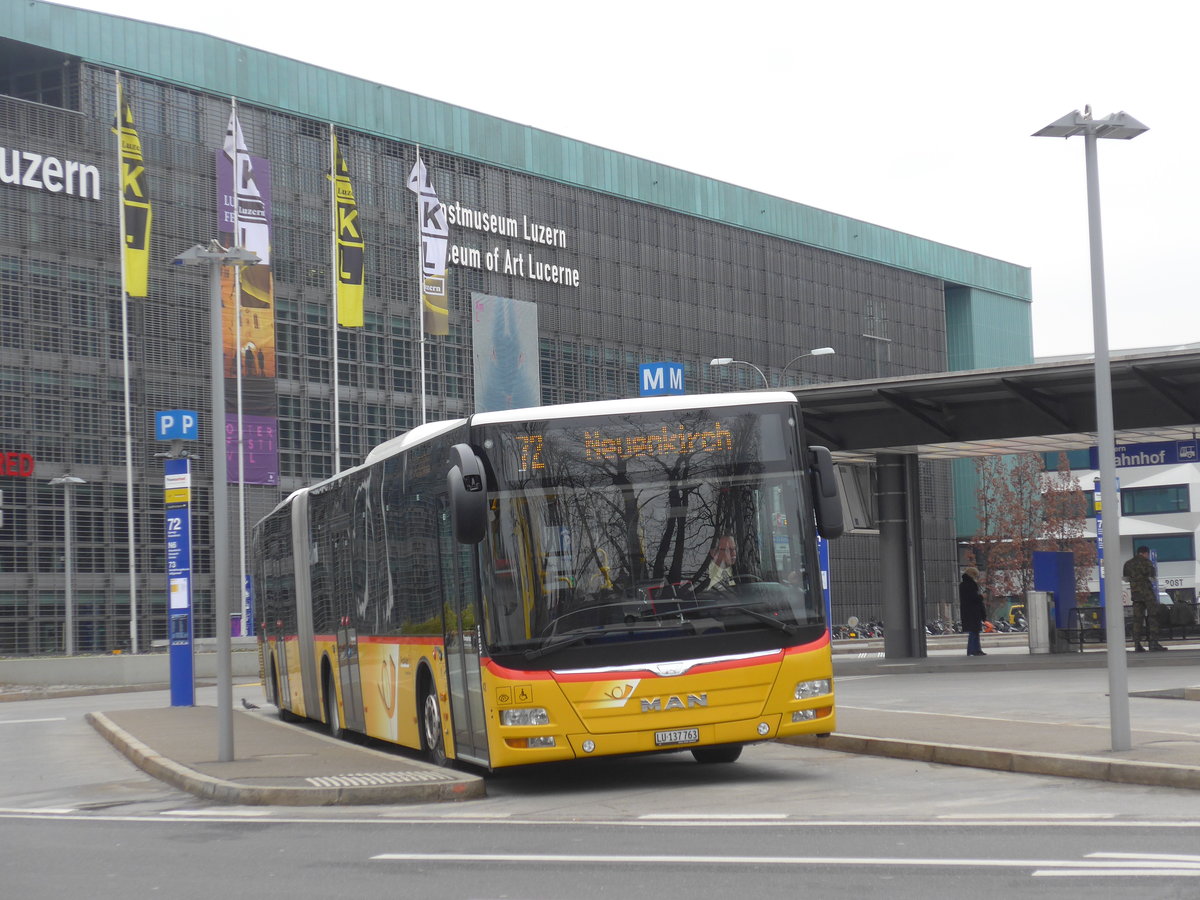 (189'318) - Stirnimann, Neuenkirch - Nr. 42/LU 137'763 - MAN am 17. Mrz 2018 beim Bahnhof Luzern