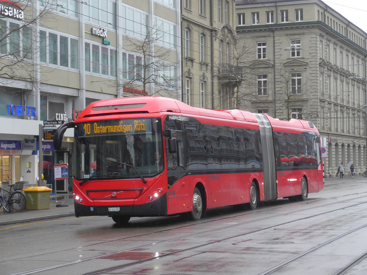 (189'455) - Bernmobil, Bern - Nr. 882/BE 832'882 - Volvo am 17. Mrz 2018 beim Bahnhof Bern