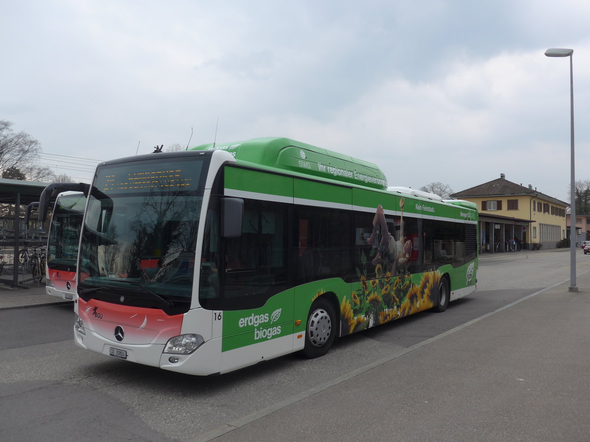 (189'645) - BGU Grenchen - Nr. 16/SO 20'824 - Mercedes am 26. Mrz 2018 beim Bahnhof Grenchen Sd