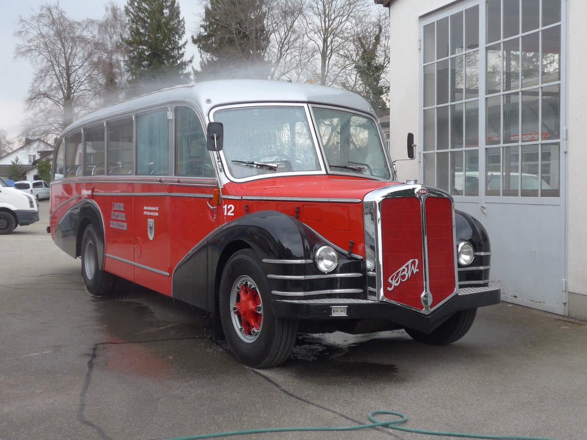 (189'660) - Meier, Grt - Nr. 12 - FBW/R&J (ex Wespe, Altsttten; ex AFA Adelboden Nr. 12) am 26. Mrz 2018 in Bellach, Hess