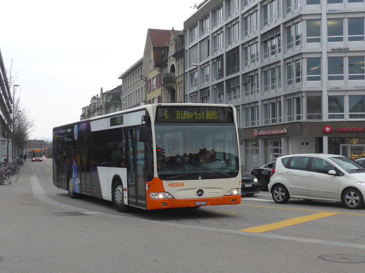 (189'669) - BSU Solothurn - Nr. 77/SO 148'777 - Mercedes am 26. Mrz 2018 beim Hauptbahnhof Solothurn