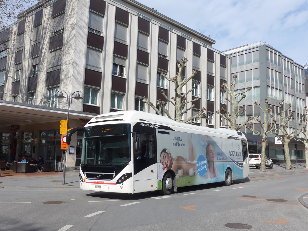 (189'706) - BS Sierre - VS 133'226 - Volvo am 30. Mrz 2018 beim Bahnhof Sierre