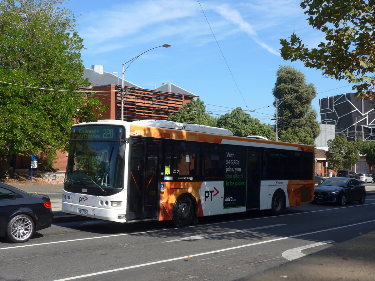 (190'381) - PTV Melbourne - Nr. 422/7522 AO - Scania/Volgren am 19. April 2018 in Melbourne, NGV