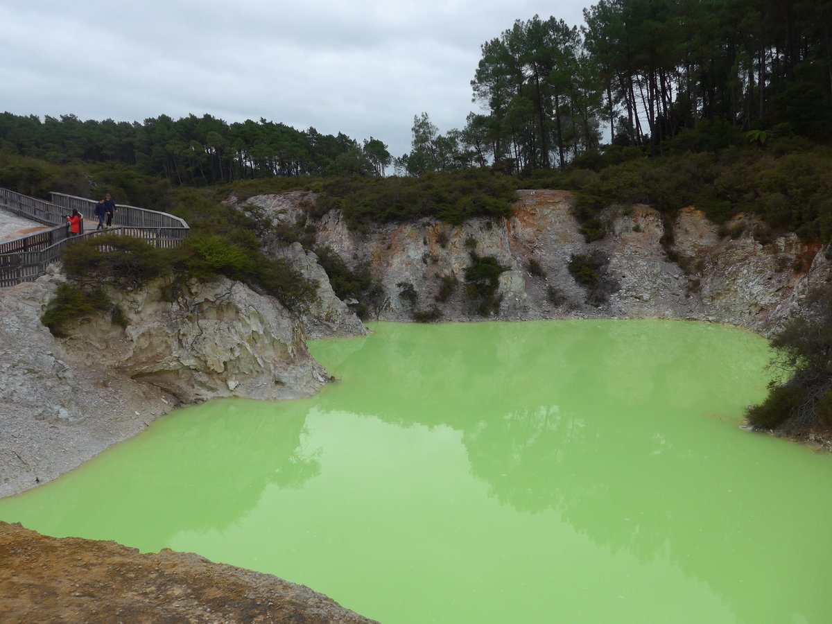 (191'198) - Der Devil's Bath im Wai-O-Tapu Thermal Wonderland am 23. April 2018 bei Rotorua