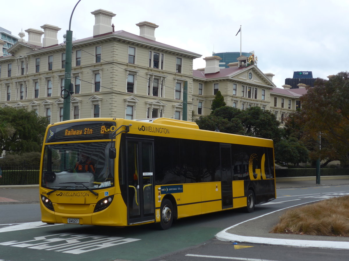 (191'662) - GO Wellington - Nr. 4236/GWU27 - Alexander Dennis/KiwiBus am 27. April 2018 beim Bahnhof Wellington