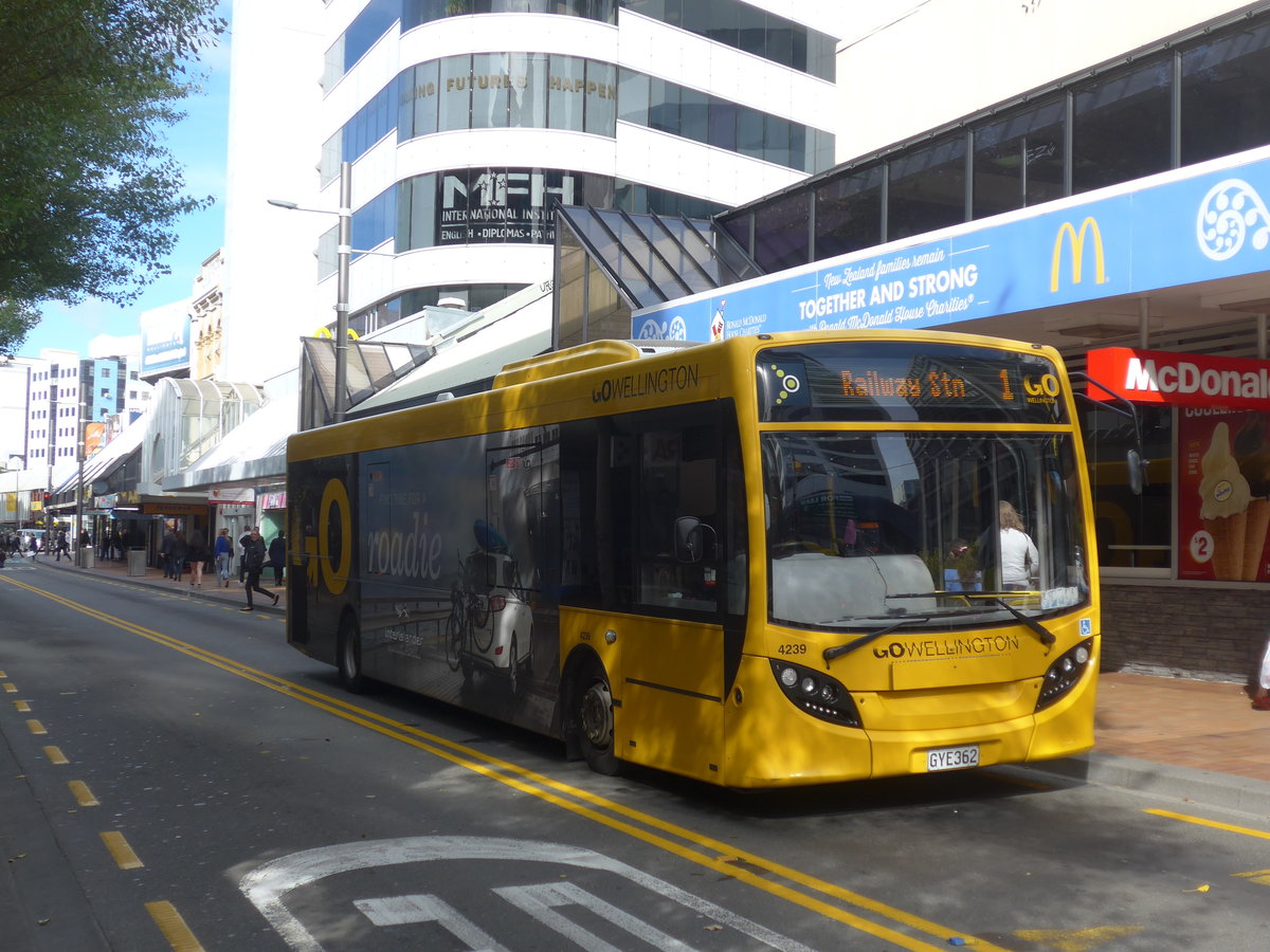 (191'728) - GO Wellington - Nr. 4239/GYE362 - Alexander Dennis/KiwiBus am 27. April 2018 in Wellington