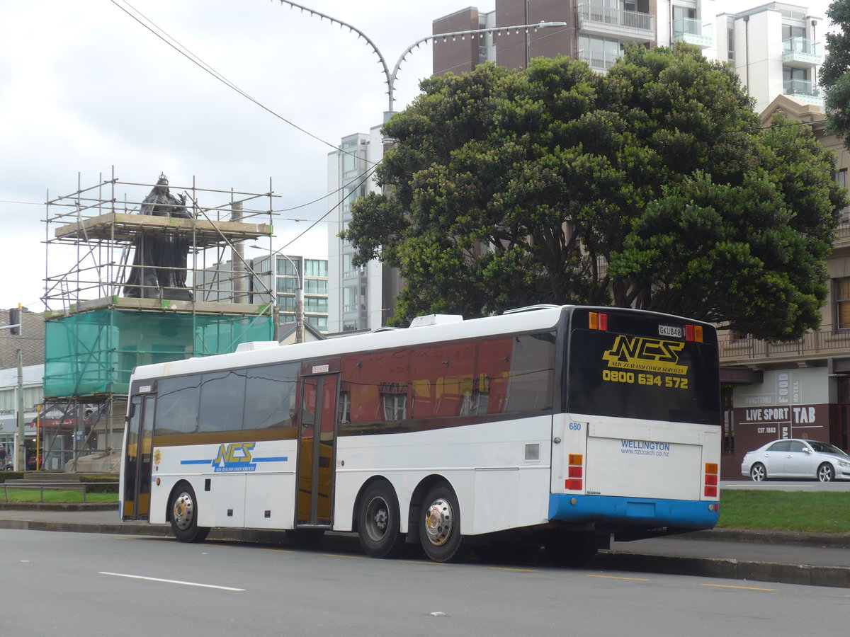 (191'759) - NCS Wellington - Nr. 680/GKU840 - Scania am 27. April 2018 in Wellington