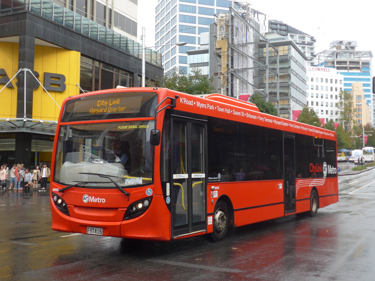 (192'082) - AT Metro, Auckland - Nr. 4002/FYT416 - Alexander Dennis/KiwiBus am 30. April 2018 in Auckland