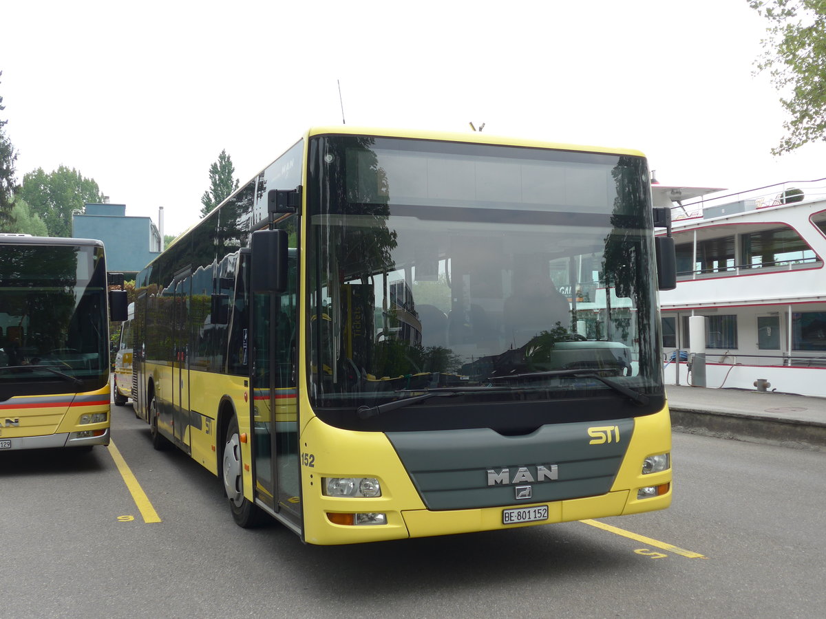 (192'312) - STI Thun - Nr. 152/BE 801'152 - MAN am 4. Mai 2018 bei der Schifflndte Thun