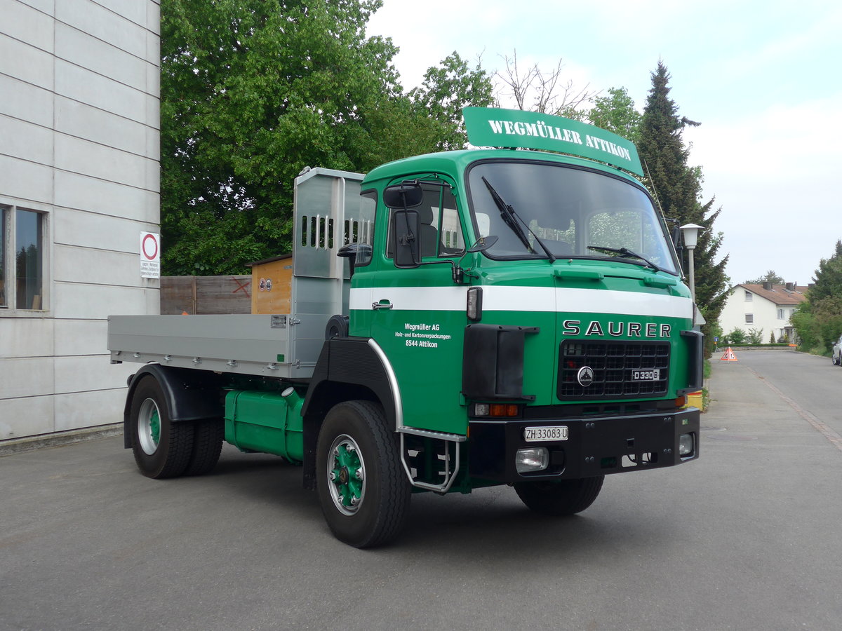 (192'392) - Wegm�ller, Attikon - ZH 33'083 U - Saurer am 5. Mai 2018 in Attikon, Wegm�ller