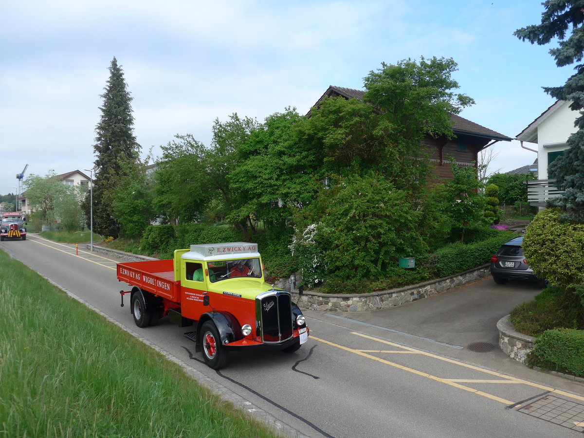 (192'427) - Zwicky, M�llheim - TG 1911 - Saurer am 5. Mai 2018 in Attikon, Bahnstrasse