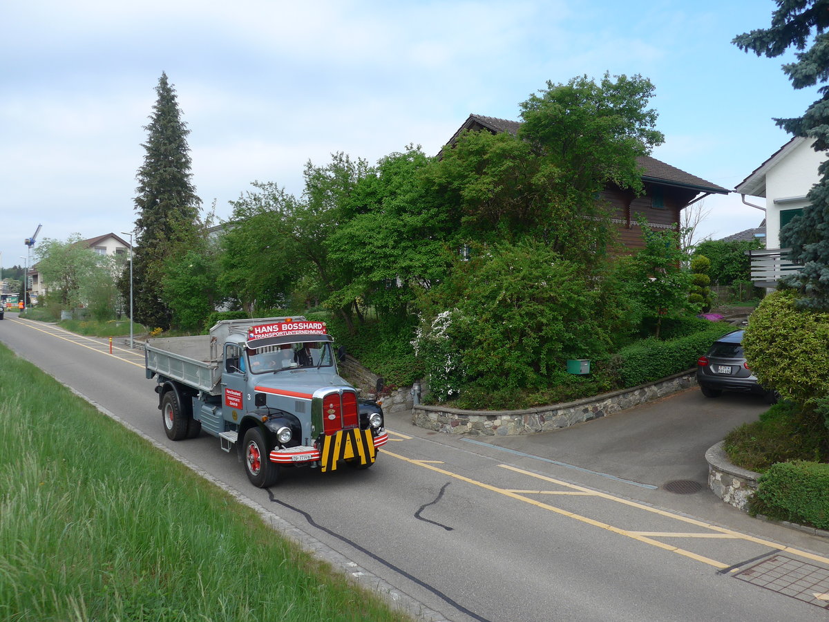 (192'428) - Bosshard, Z�rich - Nr. 3/TG 77'776 - Saurer am 5. Mai 2018 in Attikon, Bahnstrasse