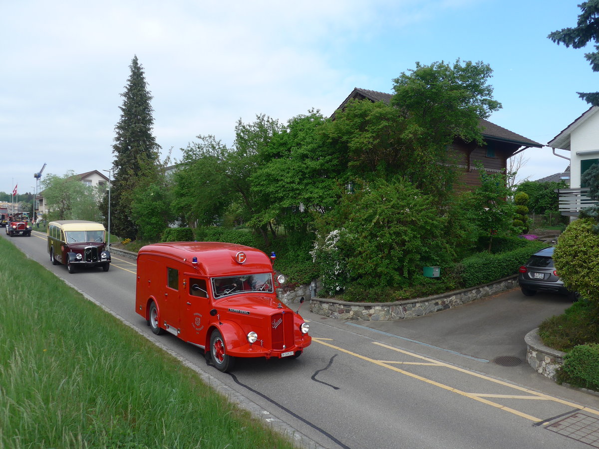 (192'439) - Feuerwehr Stadt Winterthur - ZH 169'207 - Saurer am 5. Mai 2018 in Attikon, Bahnstrasse