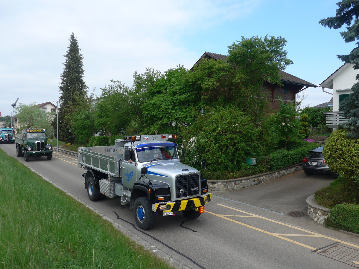 (192'443) - Saurer - SG 500'010 - am 5. Mai 2018 in Attikon, Bahnstrasse