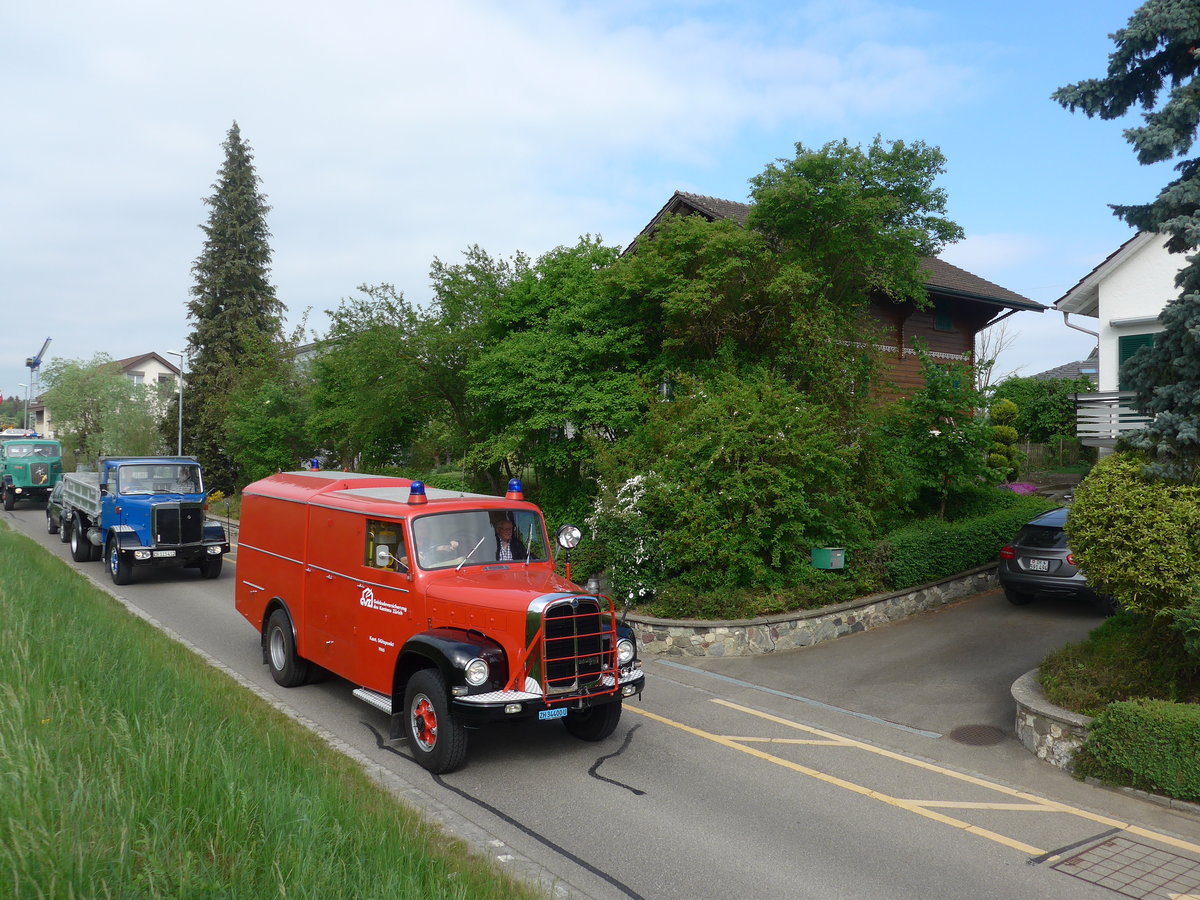 (192'466) - GVZ, Z�rich - ZH 34'400 U - Saurer am 5. Mai 2018 in Attikon, Bahnstrasse