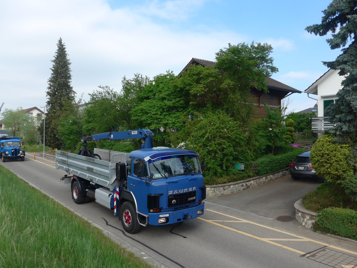 (192'509) - Saurer - SZ 90'221 U - am 5. Mai 2018 in Attikon, Bahnstrasse