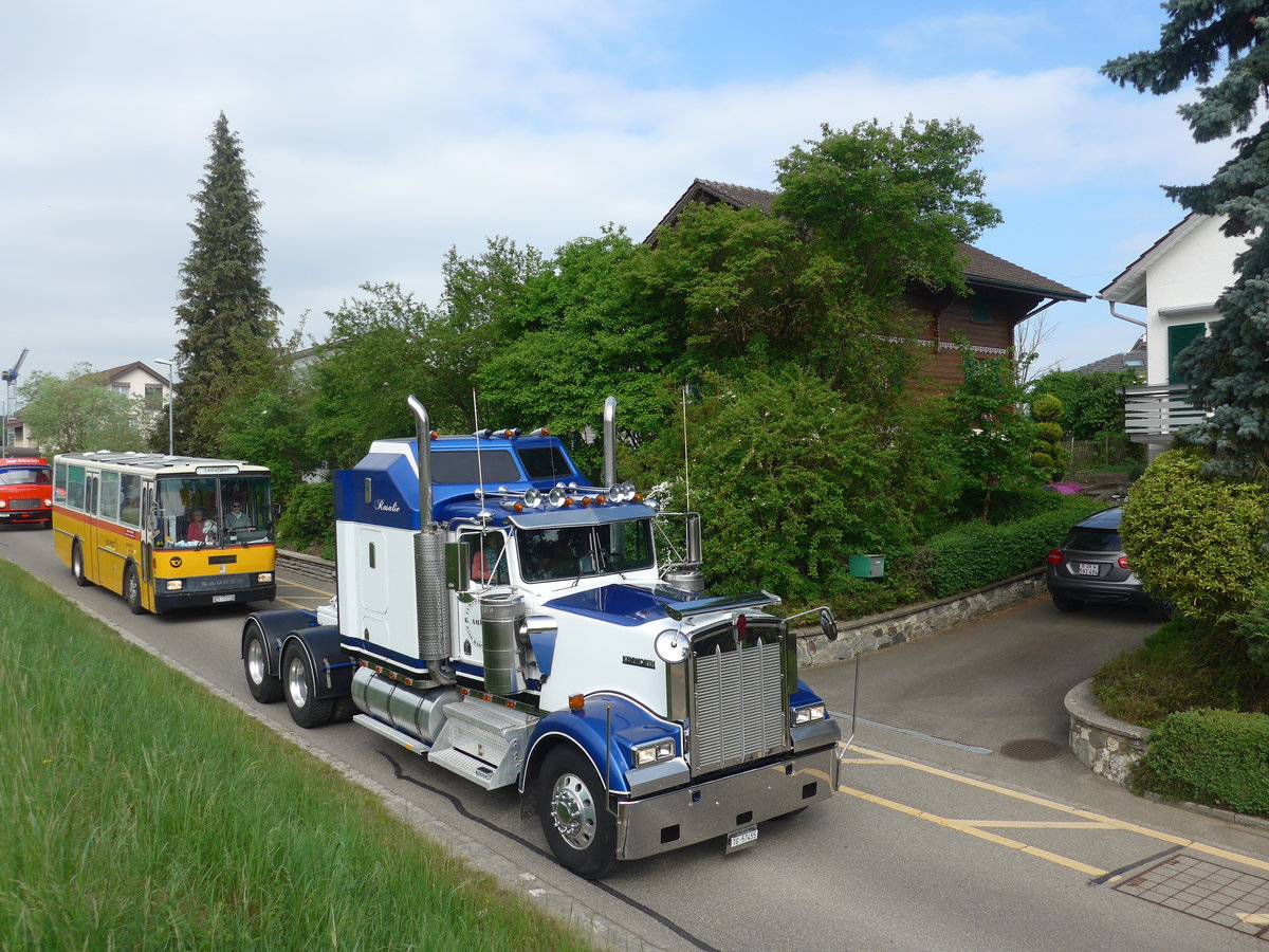 (192'523) - Ammann, M�rstetten - TG 57'455 - Kenworth am 5. Mai 2018 in Attikon, Bahnstrasse