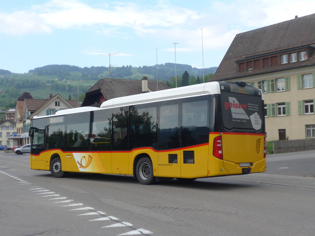 (192'787) - PostAuto Ostschweiz - SG 445'302 - Mercedes am 5. Mai 2018 in Nesslau, Hauptstrasse