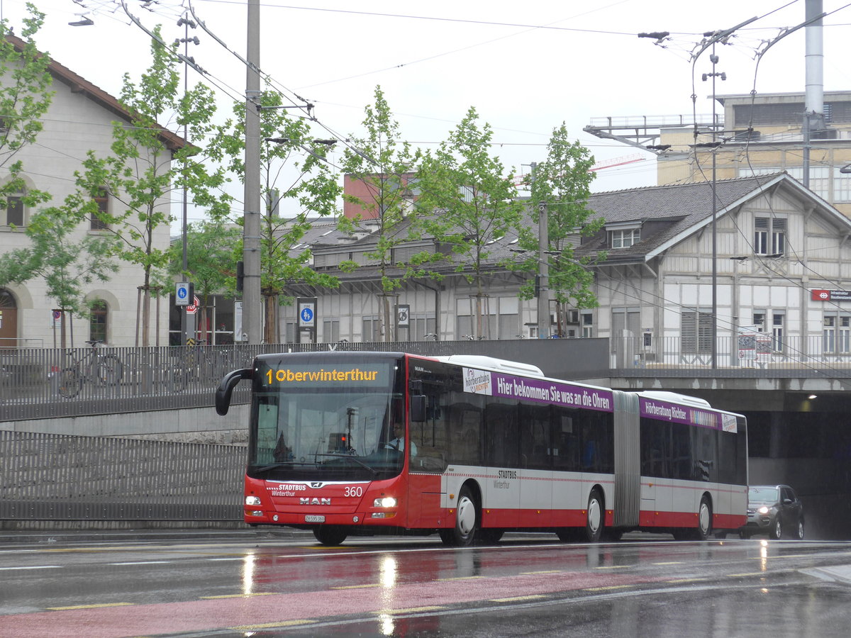 (192'954) - SW Winterthur - Nr. 360/ZH 595'360 - MAN am 10. Mai 2018 beim Hauptbahnhof Winterthur