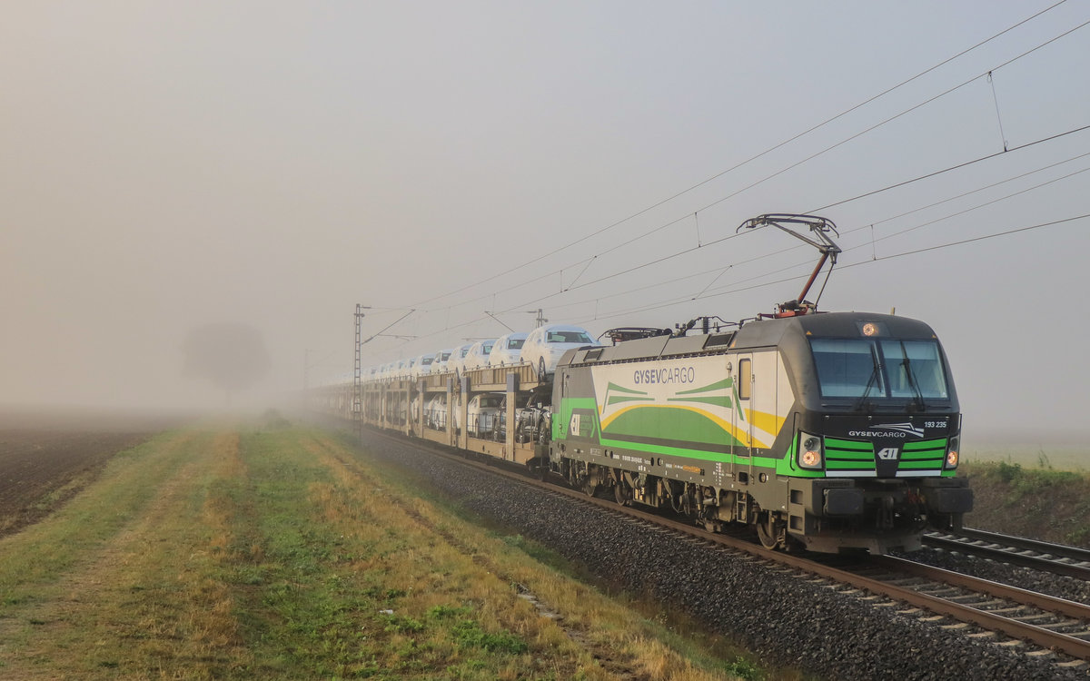 193 235 mit BLG Autozug am 27.09.18 in Retzbach