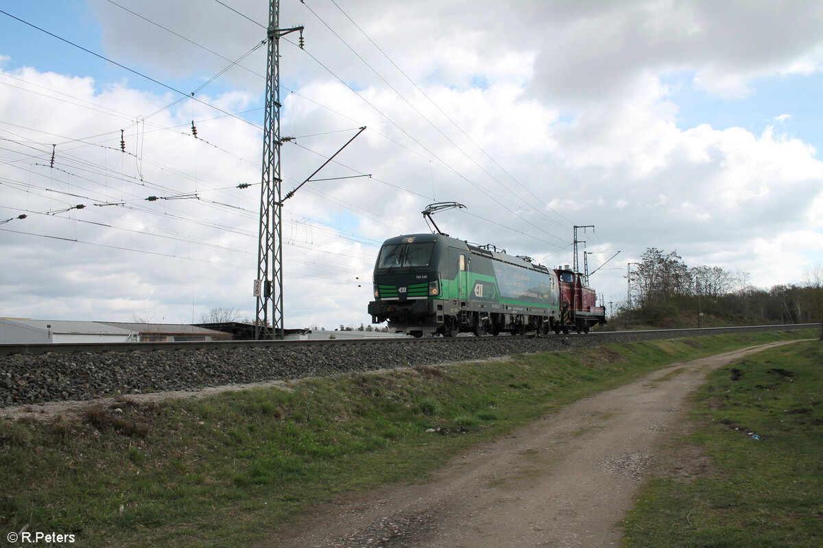 193 246-6  Schnellster Regionalverkehr Deutschlands  Überführung der 363 207 hier in Nürnberg Hohe Marter. 25.03.24