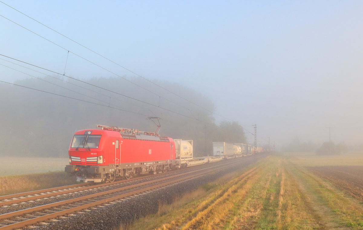 193 321 mit KLV am 27.09.18 in Retzbach