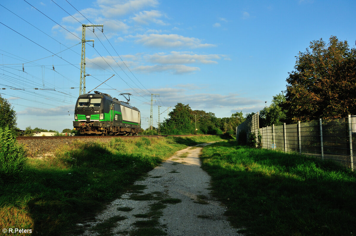 193 752 Lz aus Richtung Treuchtlingen kommen Nürnberg Hohe Marta. 26.09.23