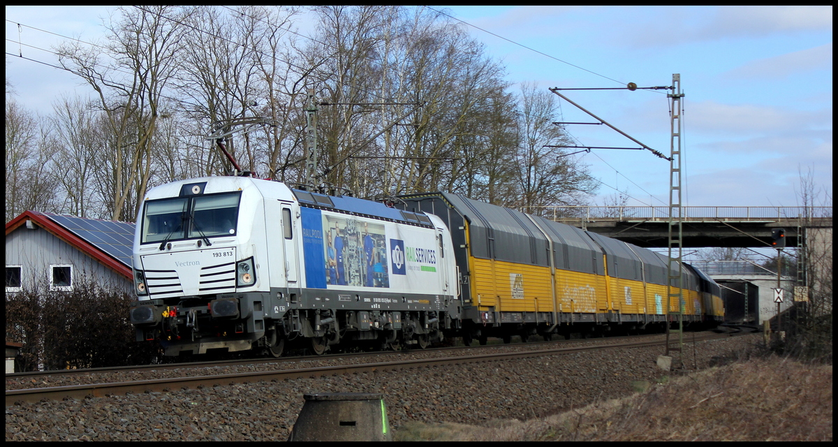 193 813 mit Altmannzug am 26.02.15 bei Kerzell