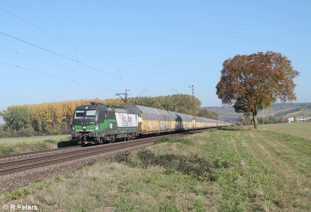 193 832-3 zieht den DGS 52707 Bremerhaven Kaiserhafen - Regensburg Ost kurz vor Retzbach-Zellingen. 13.10.18