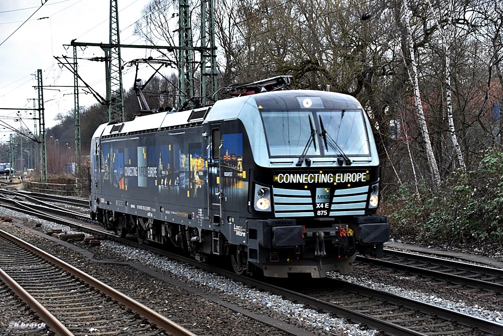 193 875 der MRCE fuhr solo durch hh-harburg,06.02.16 