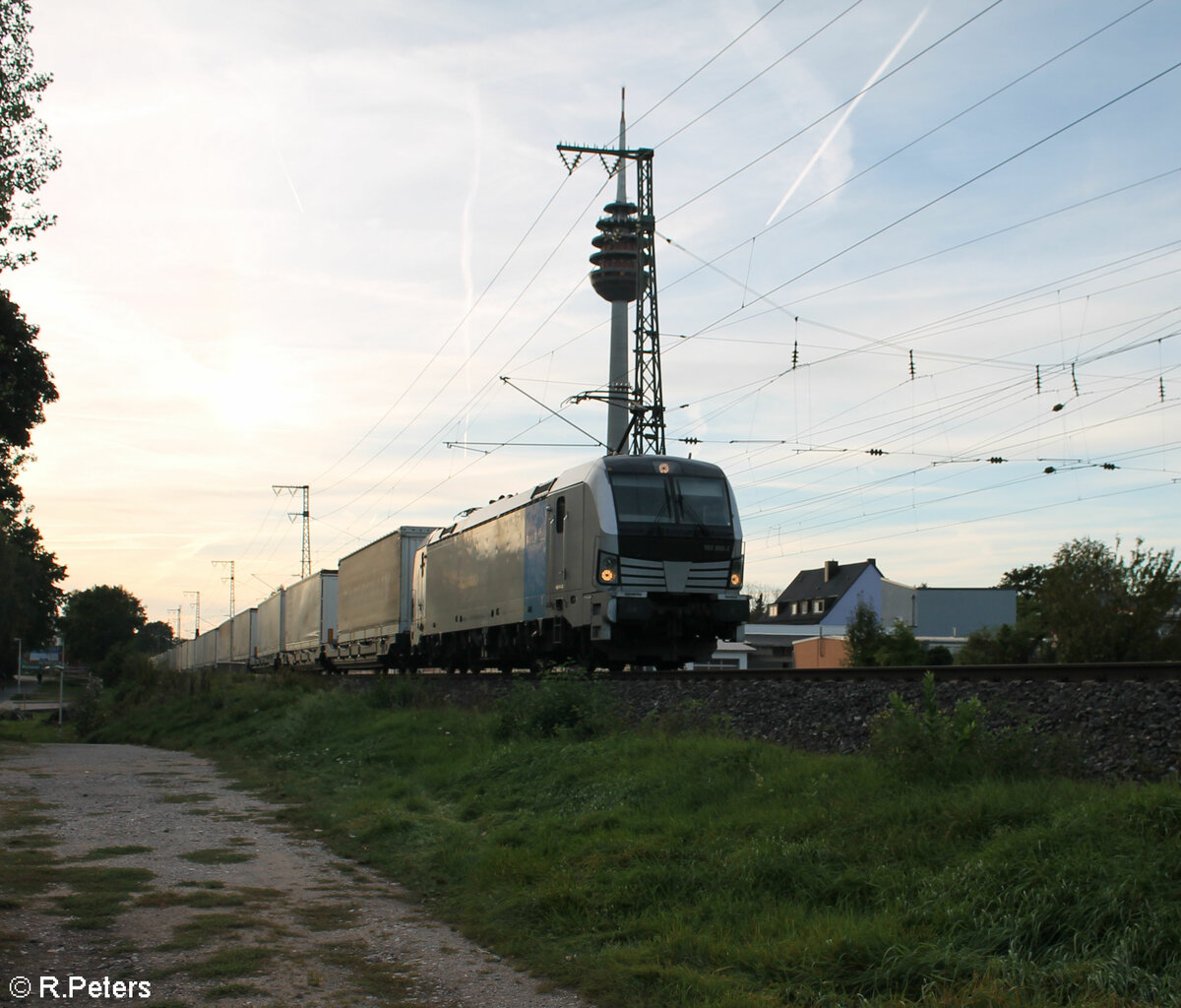 193 998 mit dem Ekol bei Nürnberg Hohe Marter in Richtung Treuchtlingen. 19.09.23