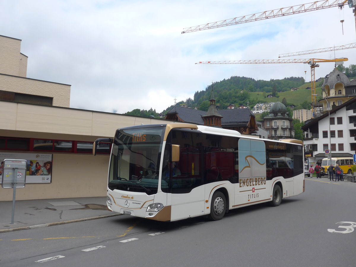 (193'129) - EAB Engelberg - Nr. 4/OW 10'265 - Mercedes am 20. Mai 2018 beim Bahnhof Engelberg