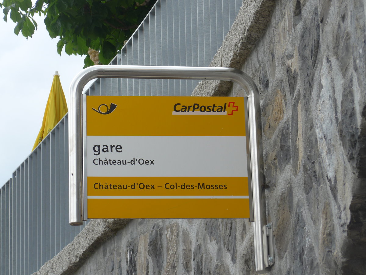 (193'273) - PostAuto-Haltestelle - Ch�teau-d'Oex, gare - am 21. Mai 2018