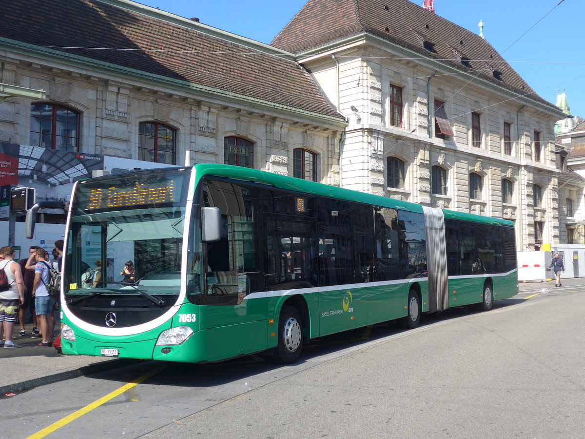 (193'886) - BVB Basel - Nr. 7053/BS 99'353 - Mercedes an 10. Juni 2018 beim Bahnhof Basel